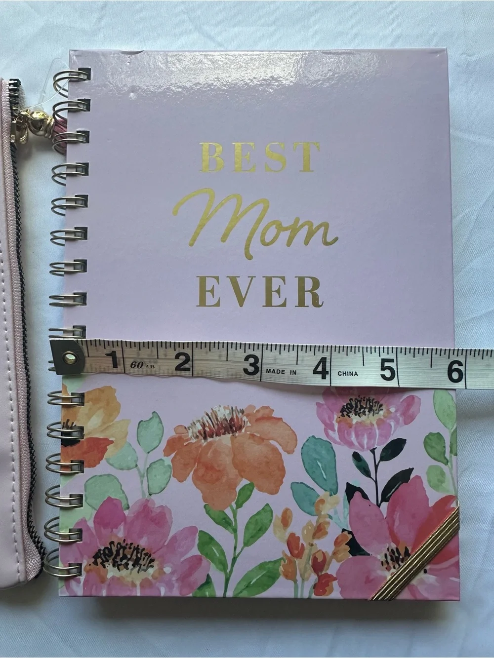 Scribble & Scribe Best Mom Ever A5 Notebook Pouch Set Pink Floral 96 Sheets